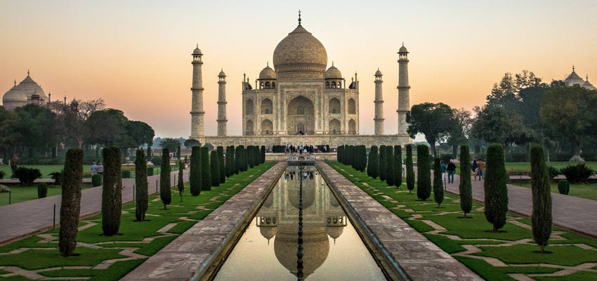 Indien Taj Mahal in Januar 