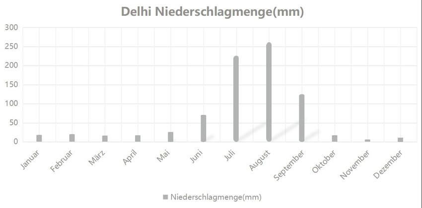 Monsunniederschläge in Delhi und Neu-Delhi