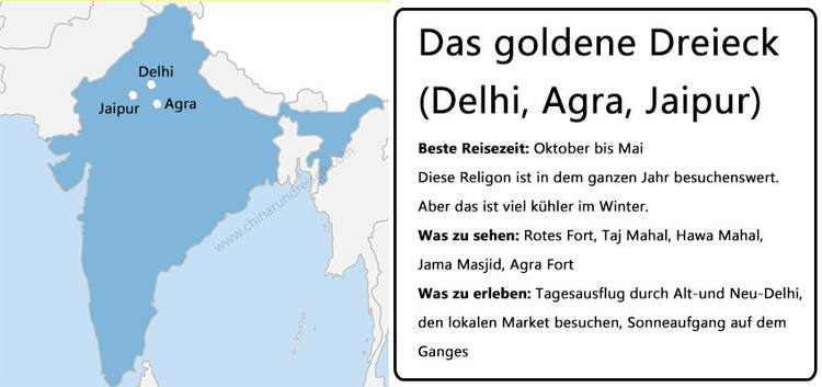 beste Reiszeit des Goldenen Dreiecks Indien