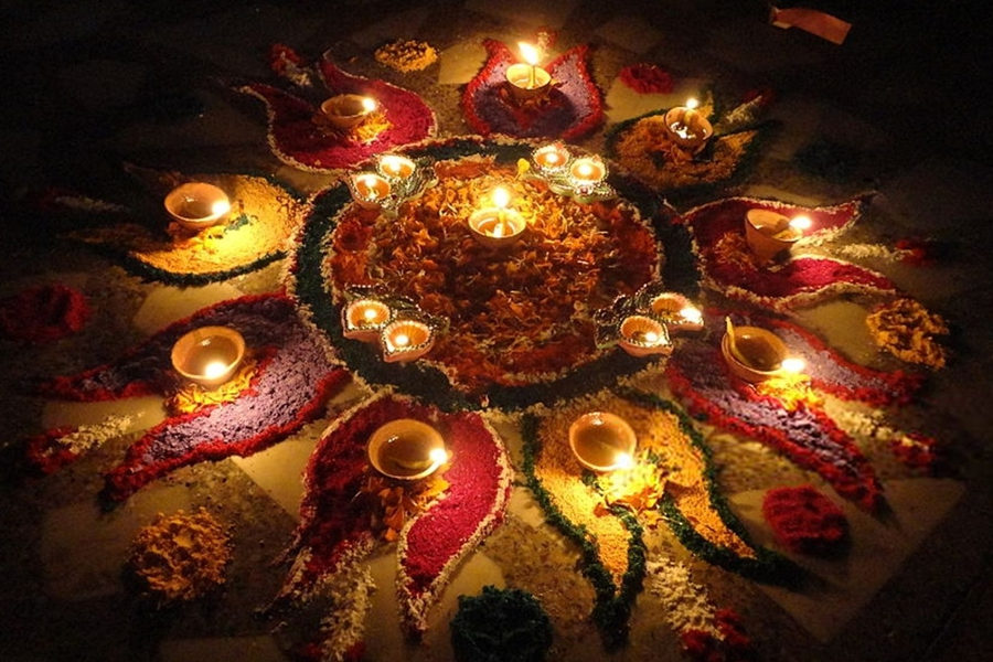 Diwali-Öllampe