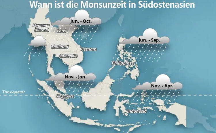 regenzeit asien karte