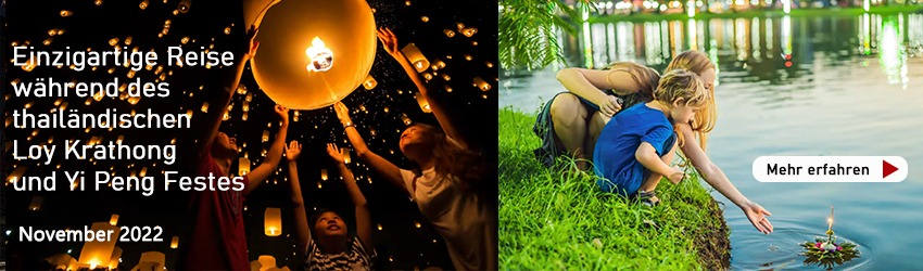 Loy Krathong und Yi Peng Fest in Thailand