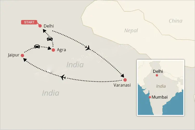 indien reiseroute